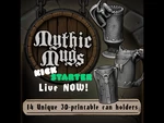  Mythic mugs - lion's brew - can holder / storage container ( mmu / multi-material version added)  3d model for 3d printers