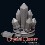  Crystal cluster - dice storage  3d model for 3d printers