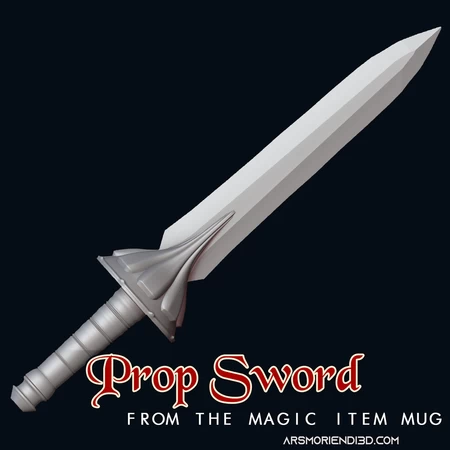  Prop sword (from magic item mug)  3d model for 3d printers