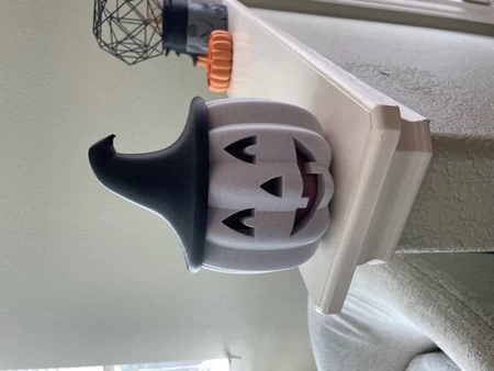 Halloween Jack O Lantern Candle Holder with Hat for 3 Wick Candle