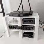  Desk top electronics shelf  3d model for 3d printers