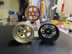 Modelo 3d de Posavasos con ruedas jdm para impresoras 3d