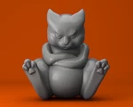Modelo 3d de Gato enojado para impresoras 3d