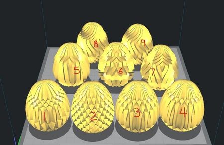  Easter eggs  3d model for 3d printers