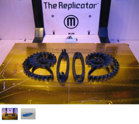 Modelo 3d de Nautilus engranajes - placa de construcción para impresoras 3d