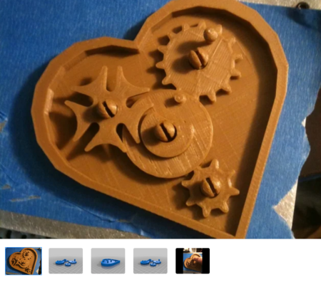  Desktop valentine working gears  3d model for 3d printers