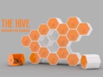 Modelo 3d de The hive-cajones hexagonales modulares para impresoras 3d