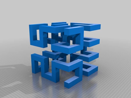 Modelo 3d de Cubo de hilbert para impresoras 3d