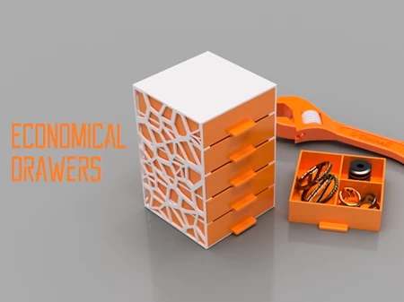  Economical drawers  3d model for 3d printers