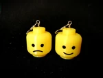  Lego head earrings  3d model for 3d printers