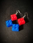  Lego brick earring  3d model for 3d printers