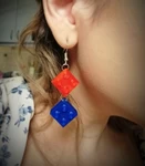  Lego brick earring  3d model for 3d printers