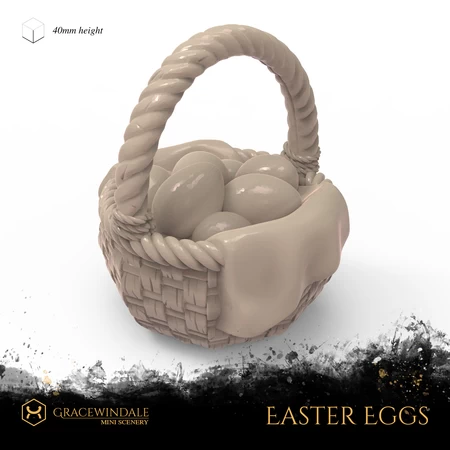  Easter bunny & eggs  3d model for 3d printers