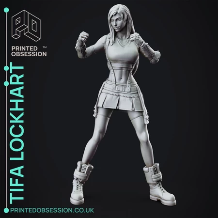  Tifa lockhart - final fantasy 7 - fan art  3d model for 3d printers