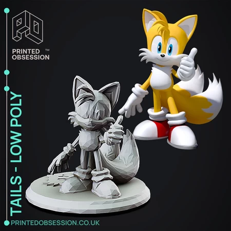 Tails - Sonic The Hedgehog - Low Poly - Fanart
