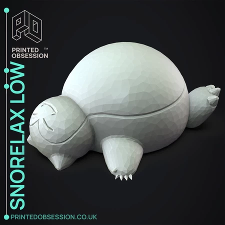Snorelax - Low Poly - Fan Art - Pokemon