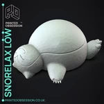  Snorelax - low poly - fan art - pokemon  3d model for 3d printers