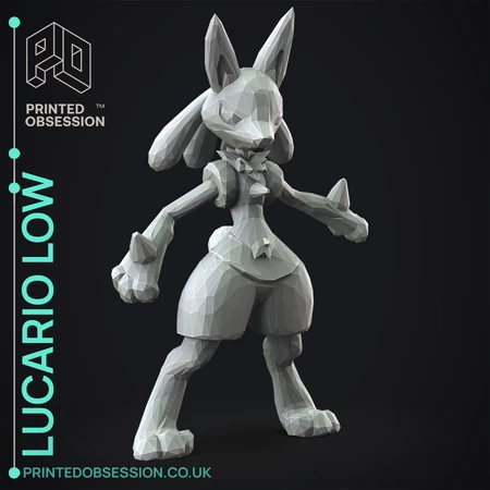Lucario - Low Poly - Pokemon - Fan Art