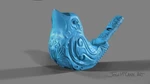 Filigree decorated chirping bird whistle  3d model for 3d printers