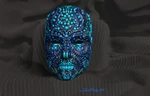 Modelo 3d de Elegante máscara facial decorativa de halloween con bola de mascarada de ópera con desplazamiento de filigrana #3 para impresoras 3d
