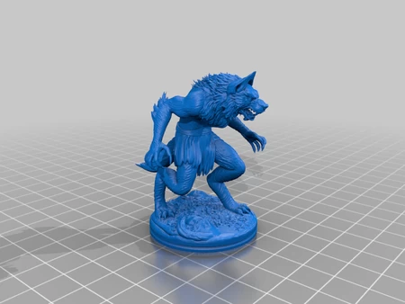 Modelo 3d de Hombre lobo para impresoras 3d