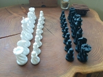  Spiral chess set  3d model for 3d printers