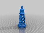  Spiral chess set  3d model for 3d printers