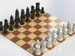  Spiral chess set  3d model for 3d printers