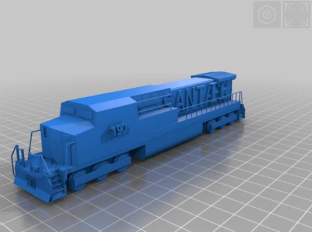  Santa fe 190 train sd70ace  3d model for 3d printers