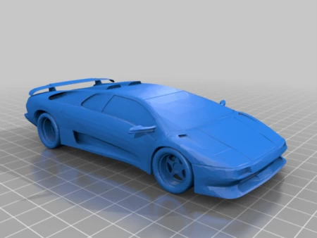  Lamborghini diablo sv  3d model for 3d printers