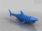 Modelo 3d de Tiburón articulado para impresoras 3d