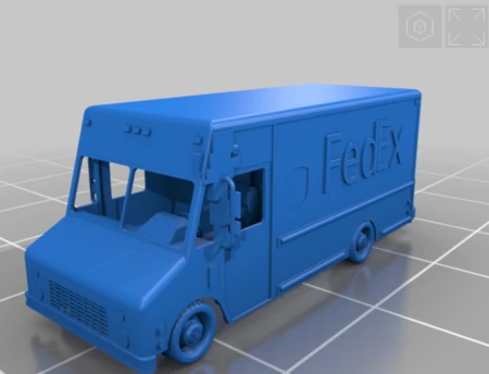 Modelo 3d de Camión de fedex que vi para impresoras 3d