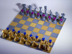 Modelo 3d de Personalizable tablero de ajedrez para impresoras 3d