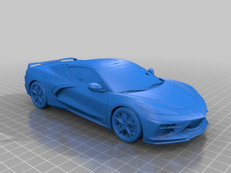 Modelo 3d de 2020 chevrolet corvette c8 para impresoras 3d