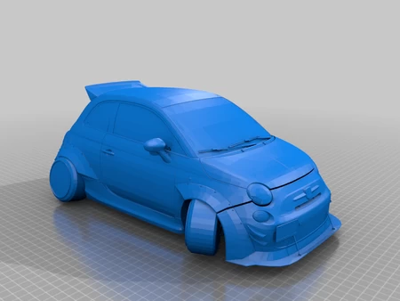 Modelo 3d de Fiat - 500 abarth rocket bunny de 2013 para impresoras 3d