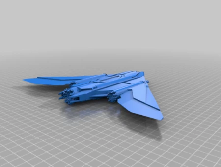 Modelo 3d de Nave interceptora para impresoras 3d