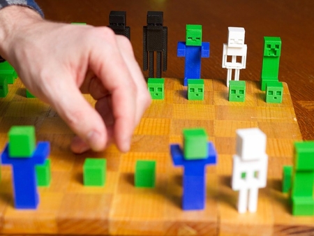  Minecraft chess set  3d model for 3d printers