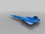 Modelo 3d de Lockheed sr-71 blackbird para impresoras 3d