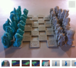  Robots versus wizards chess set  3d model for 3d printers