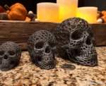 Modelo 3d de Calavera (estilo voronoi) para impresoras 3d