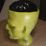 Modelo 3d de El monstruo de frankenstein con cerebro extraíble  para impresoras 3d