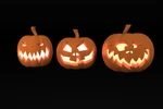  Halloween pumpkins   3d model for 3d printers