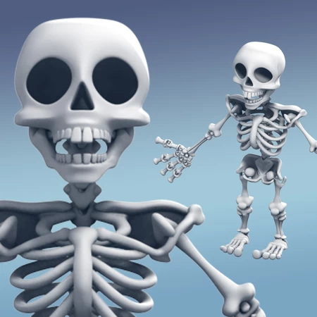  Skeleton (snaps together and moveable)  3d model for 3d printers