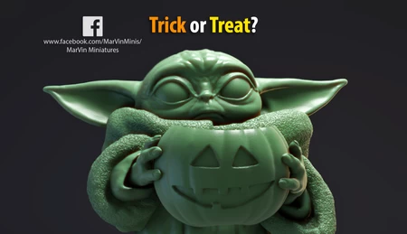  Baby yoda - halloween special  3d model for 3d printers