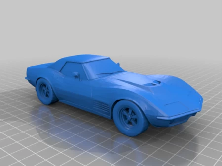  Stock 1972 chevrolet corvette zr1  3d model for 3d printers