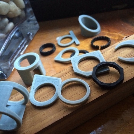  Various rings  3d model for 3d printers