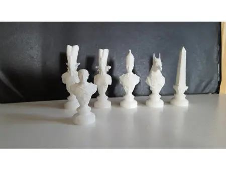  Complete egypt chess set  3d model for 3d printers