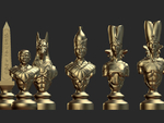  Complete egypt chess set  3d model for 3d printers