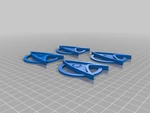  Star trek logos  3d model for 3d printers