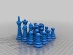  Low poly chess set  3d model for 3d printers